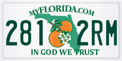 FL license plate 2812RM