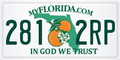 FL license plate 2812RP