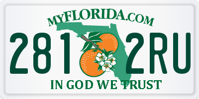 FL license plate 2812RU
