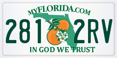 FL license plate 2812RV