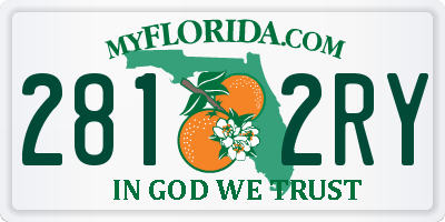 FL license plate 2812RY