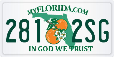FL license plate 2812SG
