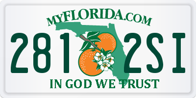 FL license plate 2812SI