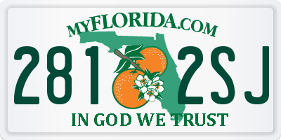 FL license plate 2812SJ