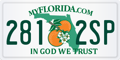 FL license plate 2812SP