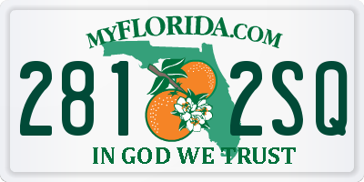 FL license plate 2812SQ