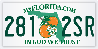 FL license plate 2812SR