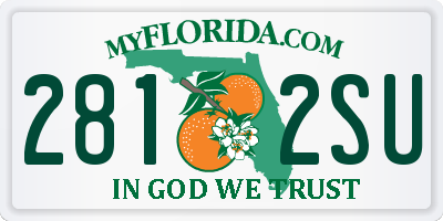FL license plate 2812SU