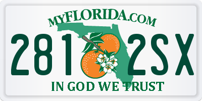 FL license plate 2812SX