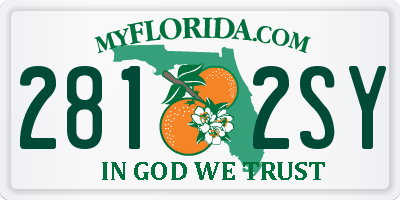 FL license plate 2812SY