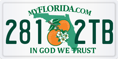 FL license plate 2812TB