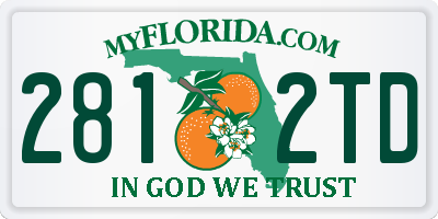 FL license plate 2812TD