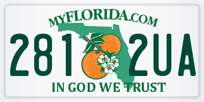 FL license plate 2812UA