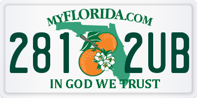 FL license plate 2812UB