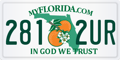 FL license plate 2812UR