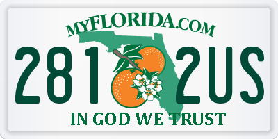 FL license plate 2812US