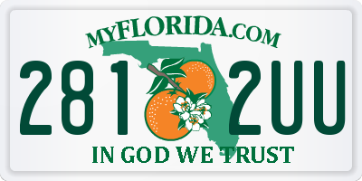 FL license plate 2812UU