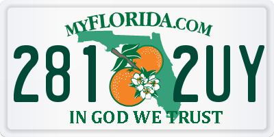 FL license plate 2812UY