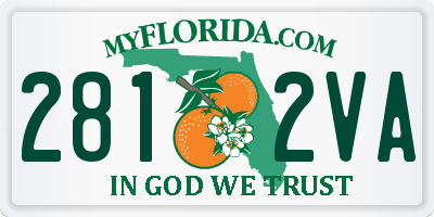 FL license plate 2812VA