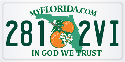 FL license plate 2812VI