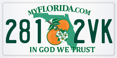 FL license plate 2812VK