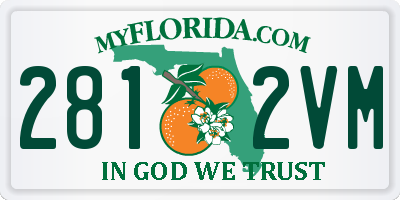FL license plate 2812VM