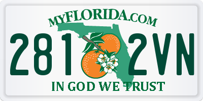 FL license plate 2812VN