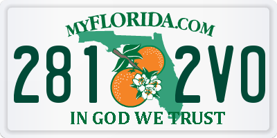FL license plate 2812VO