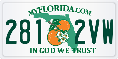 FL license plate 2812VW