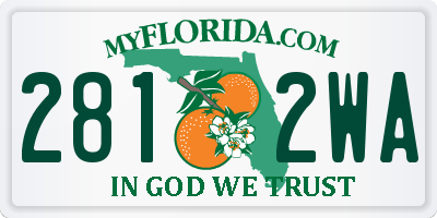 FL license plate 2812WA