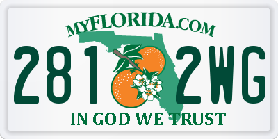 FL license plate 2812WG