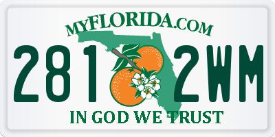 FL license plate 2812WM