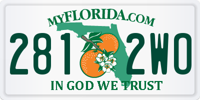 FL license plate 2812WO