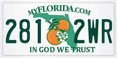 FL license plate 2812WR