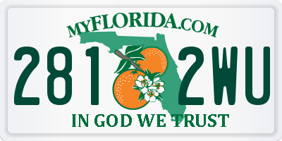 FL license plate 2812WU