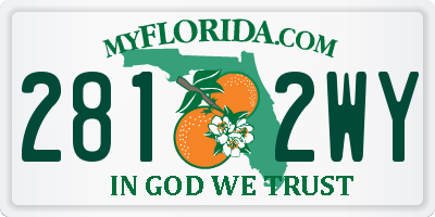 FL license plate 2812WY