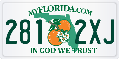 FL license plate 2812XJ