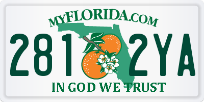 FL license plate 2812YA