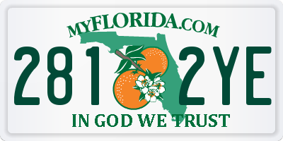 FL license plate 2812YE