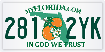 FL license plate 2812YK