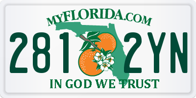 FL license plate 2812YN