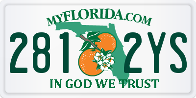 FL license plate 2812YS