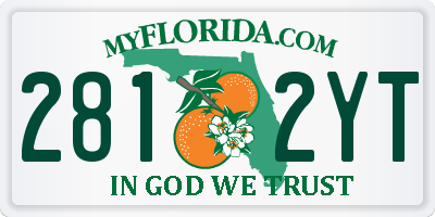 FL license plate 2812YT