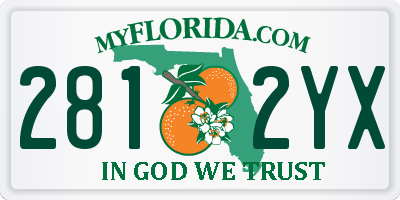 FL license plate 2812YX