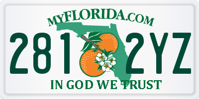 FL license plate 2812YZ