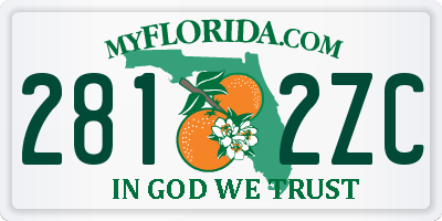 FL license plate 2812ZC