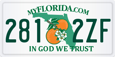 FL license plate 2812ZF