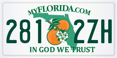 FL license plate 2812ZH