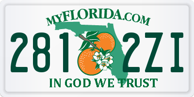 FL license plate 2812ZI