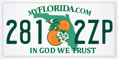 FL license plate 2812ZP